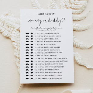 STELLA Who Said It Mummy Daddy Baby Game Card