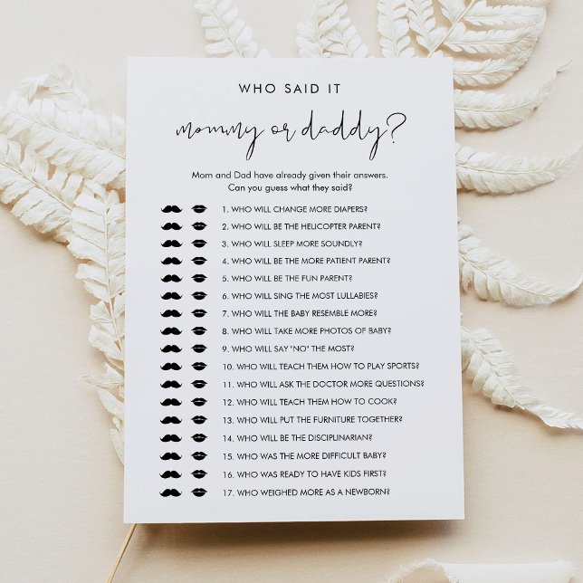 STELLA Who Said It Mummy Daddy Baby Game Card (Creator Uploaded)