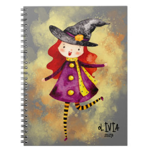 Stellalunarts Halloween Witch Cute Girl Notebook