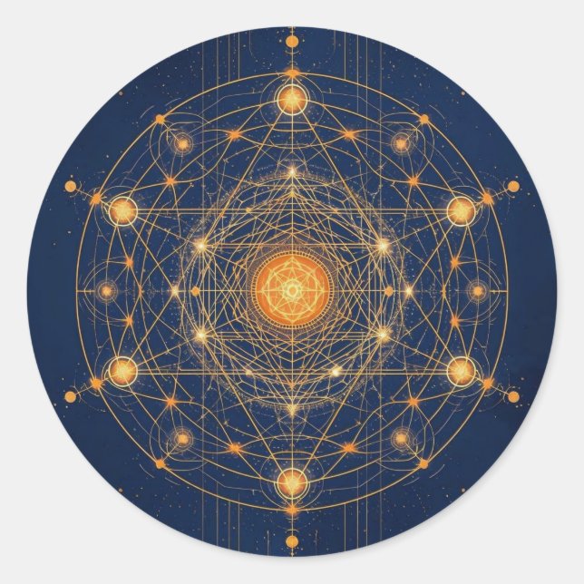 Stellar Alignment: The Geometry of Inner Light Classic Round Sticker (Front)