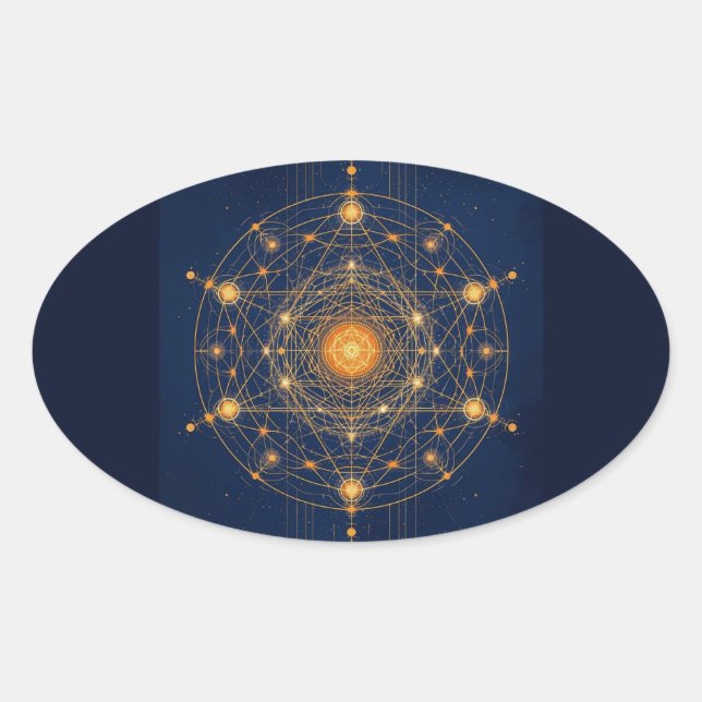 Stellar Alignment: The Geometry of Inner Light Oval Sticker (Front)