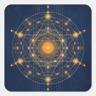 Stellar Alignment: The Geometry of Inner Light Square Sticker