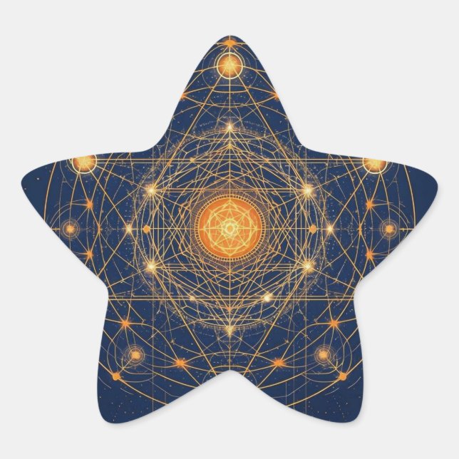 Stellar Alignment: The Geometry of Inner Light Star Sticker (Front)