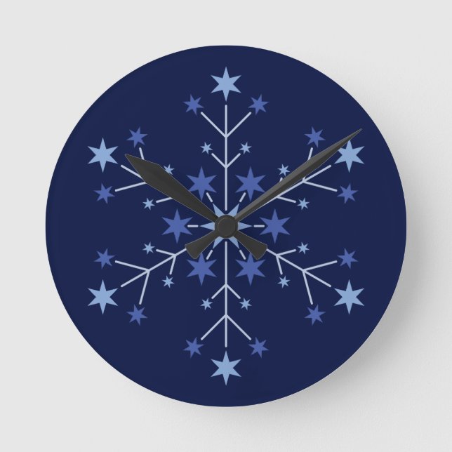Stellar Beginnings:  Midnight Round Clock (Front)