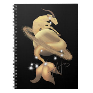 Stellar Capricorn Saturn Zodiac Notebook