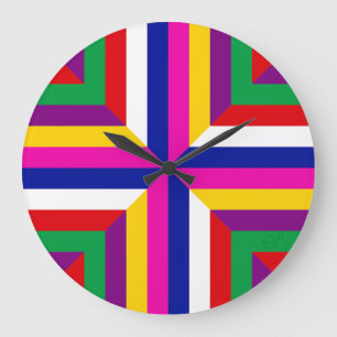Stellar Cross-Section - Blue/Magenta - Balanced Large Clock