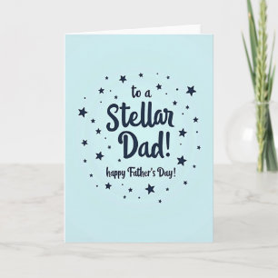 Stellar Dad Navy Script Card