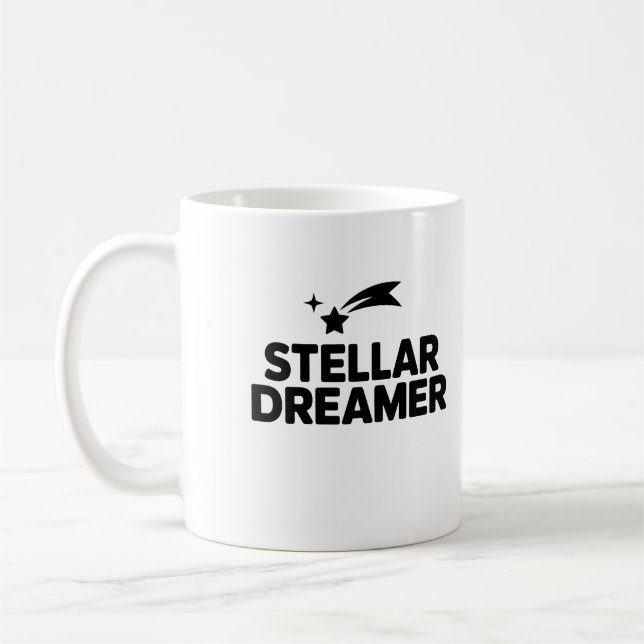 Stellar Dreamer Mug – Shooting Star Cosmic  (Left)