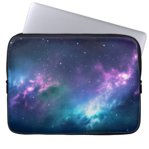 Stellar Illumination: Nebula with Glowing Stars Laptop Sleeve