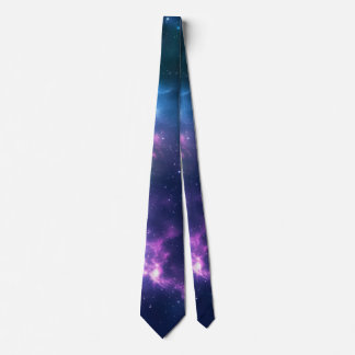 Stellar Illumination: Nebula with Glowing Stars Tie