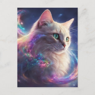 Stellar Kitty- cosmic cat art Postcard