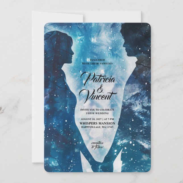 Stellar Love Couple Wedding Invitation (Front)