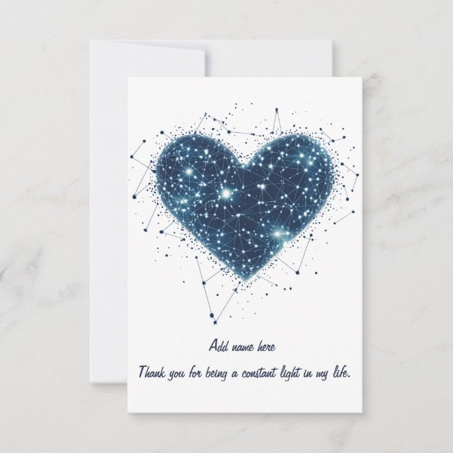 Stellar Love - Personalised Thank you card (Front)