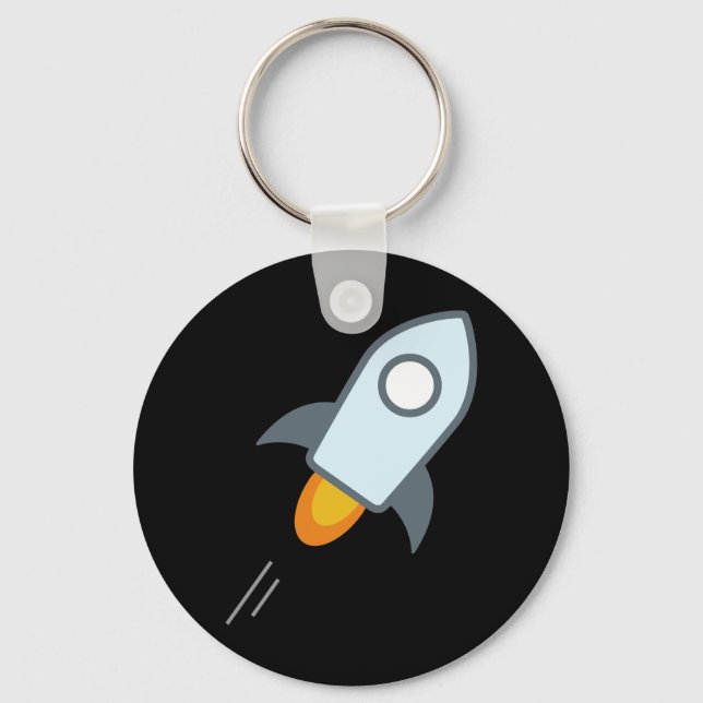 Stellar Lumen Round Keychain (Black) (Front)