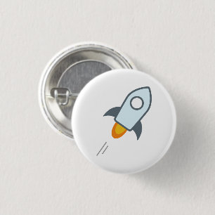 Stellar Lumens Round Button (White)