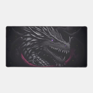 Stellar Majesty: A Gothic Cosmic Dragon Desk Mat