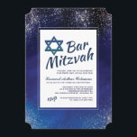 Stellar Night Bar Mitzvah Invitation<br><div class="desc">A trendy Bar Mitzvah invitation for your son's celebration. The Star of David can be dragged to any location, made larger or smaller ( -) or eliminated. (Freevector.com). (Design by Freepik.com). The card is easy to customise with your wording, font and font colour.Not exactly what you're looking for? All our...</div>