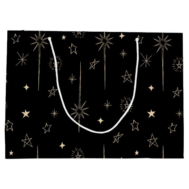 Stellar Night Star Celestial Large Gift Bag (Back)