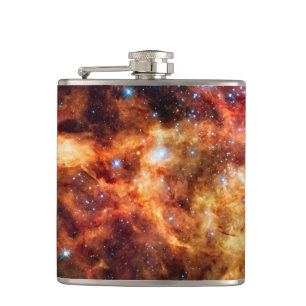 Stellar Nursery R136 Tarantula Nebula NASA Photo Hip Flask