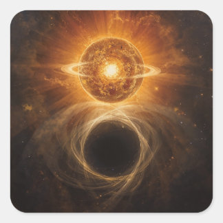 Stellar Singularity — A Cosmic Masterpiece Square Sticker