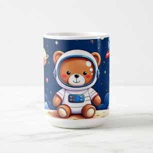 Stellar Teddy Astronaut Magic Coffee Mug