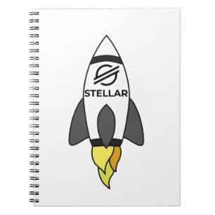 Stellar To The Moon Rocket Notebook