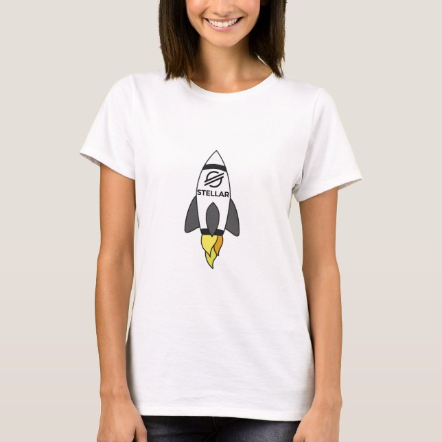 Stellar To The Moon Rocket T-Shirt (Front)