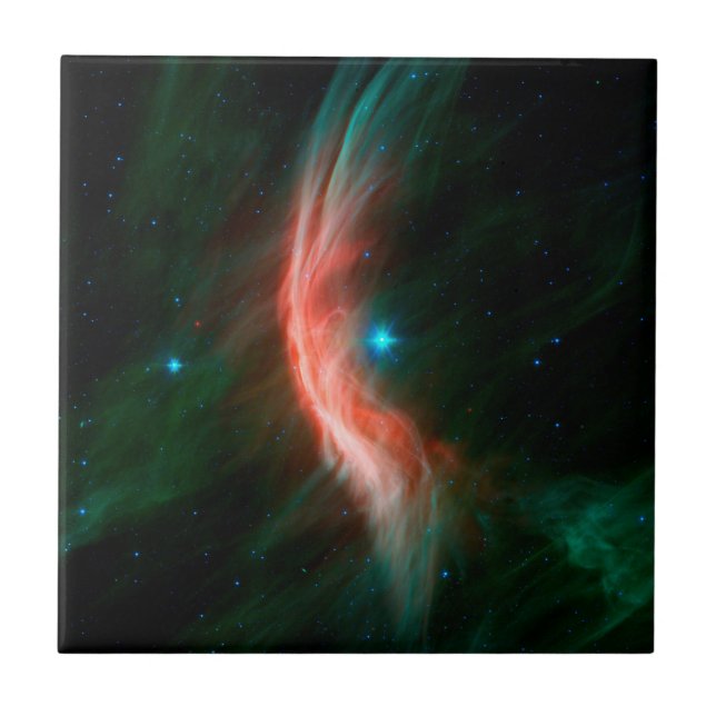 Stellar Winds Flow Out From Zeta Ophiuchi. Ceramic Tile (Front)