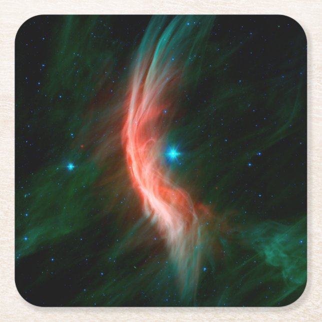 Stellar Winds Flow Out From Zeta Ophiuchi. Square Paper Coaster (Front)