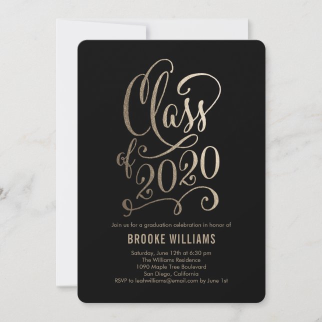Stellar Year EDITABLE COLOR Graduation Invitation (Front)