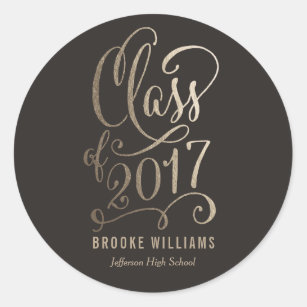 Stellar Year EDITABLE COLOR Graduation Stickers