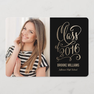 Stellar Year Editable Colour Graduation Invitation