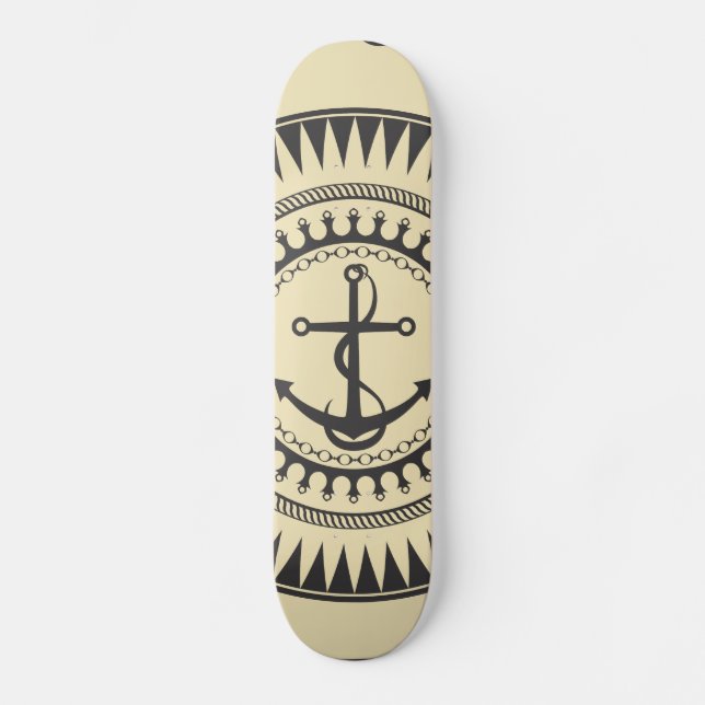 StellaRoot Anchor Down Cream Skateboard (Front)