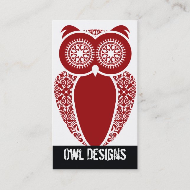 StellaRoot Hootie Owl Business Card (Front)