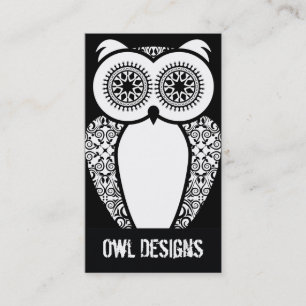 StellaRoot Hootie Owl Business Card on Black