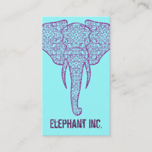 StellaRoot Peace Elephant Business Card on Blue