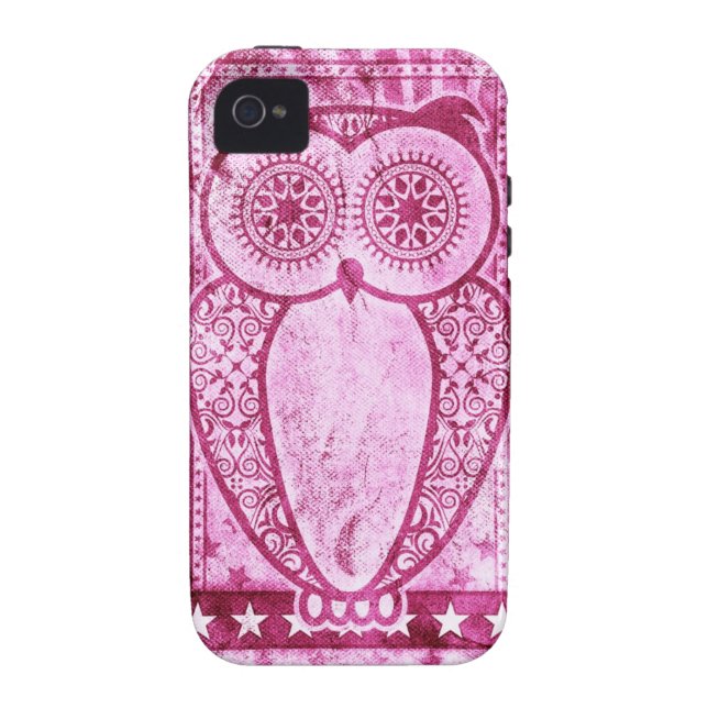 StellaRoot Pink Jeans Hootie Owl Case-Mate iPhone Case (Back)