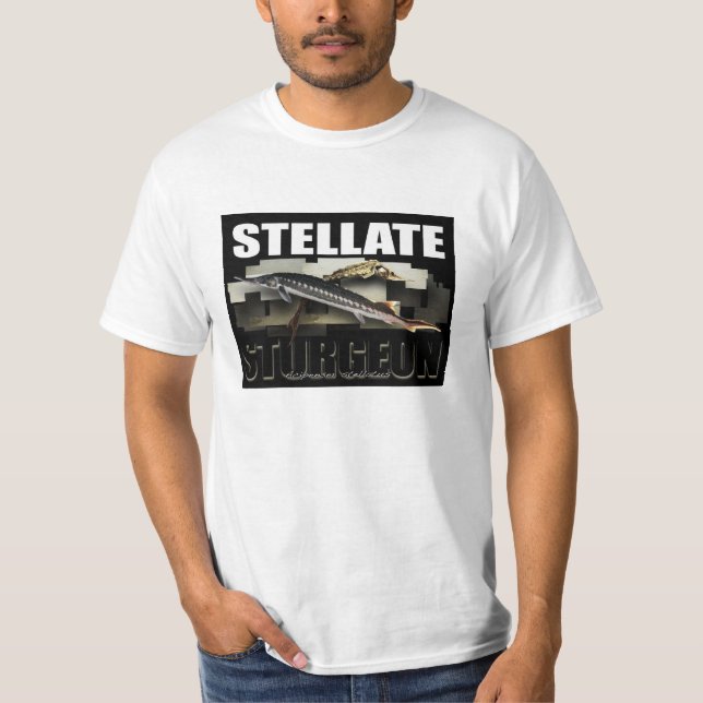 Stellate Sturgeon Collage T - with NAME T-Shirt (Front)