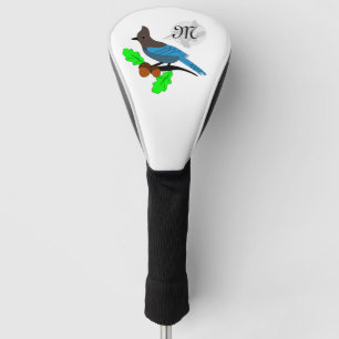 Steller Blue Jay Monogram Golf Head Cover