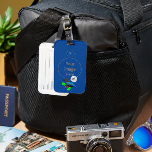 Steller Blue Jay Monogram Luggage Tag