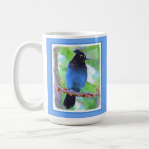 Steller's Jay Painting - Original Bird Art Coffee Mug
