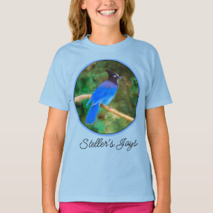 Steller's Jay Painting - Original Bird Art T-Shirt