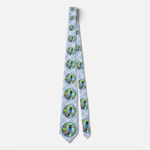 Steller's Jay Painting - Original Bird Art Tie