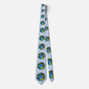 Steller's Jay Painting - Original Bird Art Tie