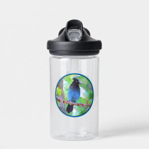 Steller's Jay Painting - Original Wild Bird Art Water Bottle