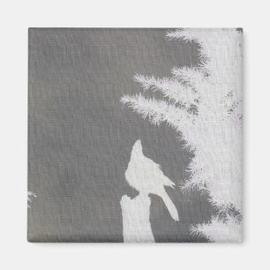Steller's Jay Silhouette Fridge Magnet