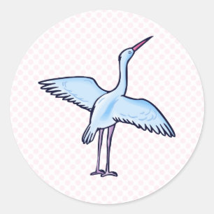 Stellie Stork Classic Round Sticker