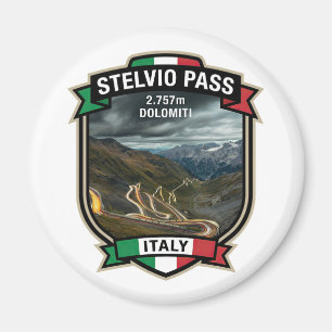 Stelvio Pass - Motorcycle Alpine Route Magnet