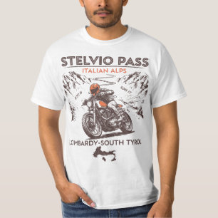 Stelvio Pass Motorcycle T-Shirt   Italian Alps 