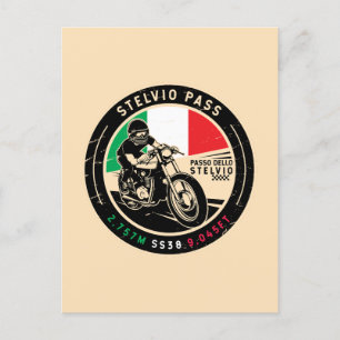 Stelvio Pass   Passo Dello Stelvio   Motorcycle Postcard
